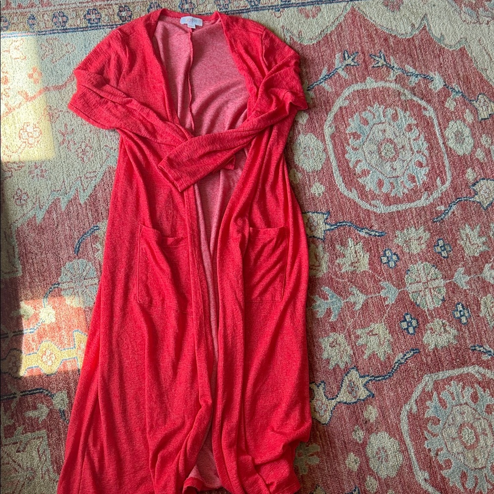 LuLaRoe Women's Red Cardigan